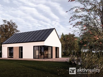 Prodej novostavby rodinného domu, 2+kk, 67 m2, pozemek 800 m2 - obec Hostín u Vojkovic, okr. Mělník