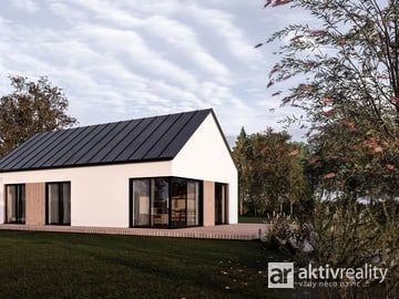 Prodej novostavby rodinného domu, 3+kk, 80 m2, pozemek 800 m2 - obec Hostín u Vojkovic