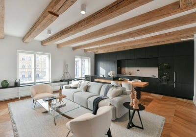 Prodej exkluzivního bytu 3+kk s nadčasovým designem v srdci Karlína – 138 m².