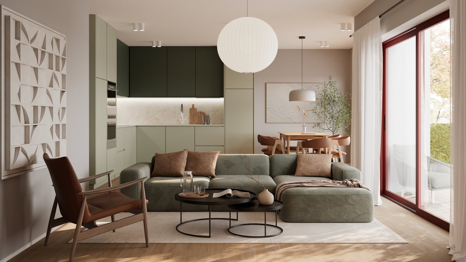 1_Prodej rodinného domu projekt Lario_obývací pokoj