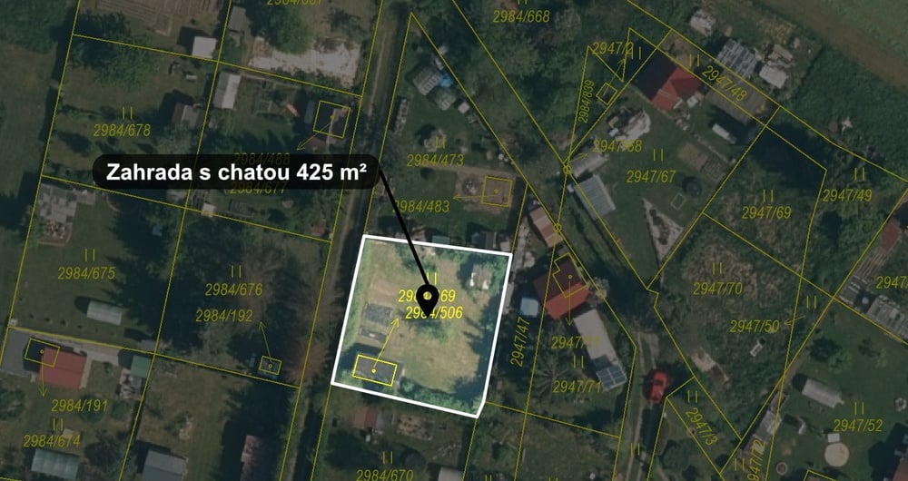 Zahrada (410 m²) s chatou (15 m²), Tachov - zahrádkářská kolonie Minerálka