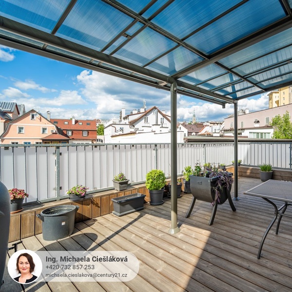 Prodej bytu 2+kk s terasou a garáží, 106 m2, Liberec - centrum