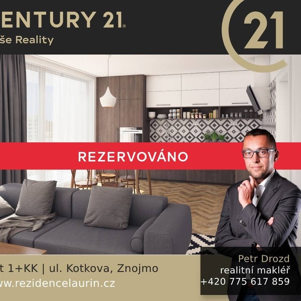 Prodej bytu 1+kk (44,5 m2) s balkonem, ul.Kotkova, Znojmo