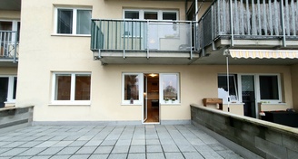 Pronájem bytu 2+kk Brno-Líšeň, ul. Sedláčkova, 41 m², terasa 50 m², sklep, přízemí