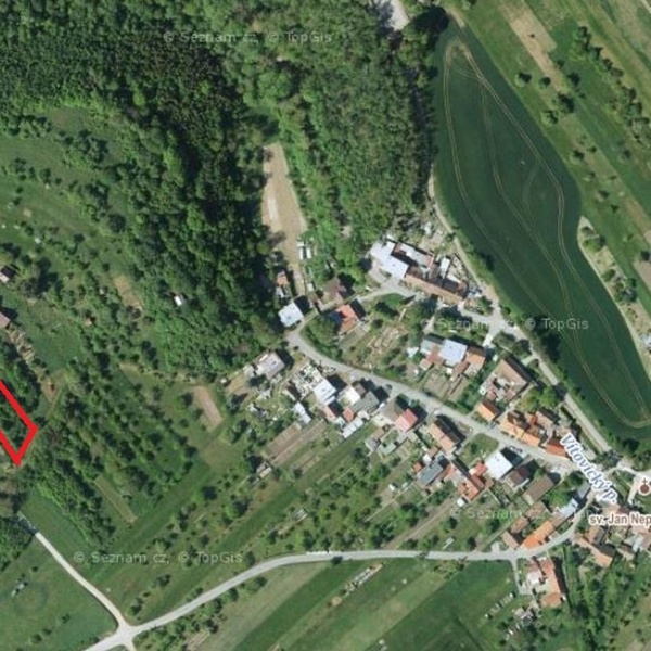 Prodej zahrady 2570 m², Vítovice - Rousínov, vhodný k výstavbě chaty