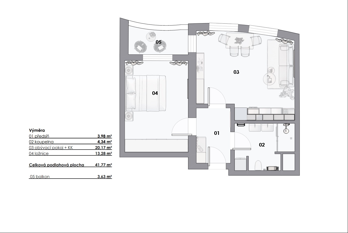 Prodej bytu 2+kk s garážovým stáním, lodžií a sklepem, 50 m², Praha - Kobylisy