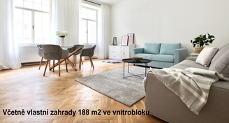 Prodej Bytu 3+1 s vlastní zahradou 188 m2 Brno - Žabovřesky