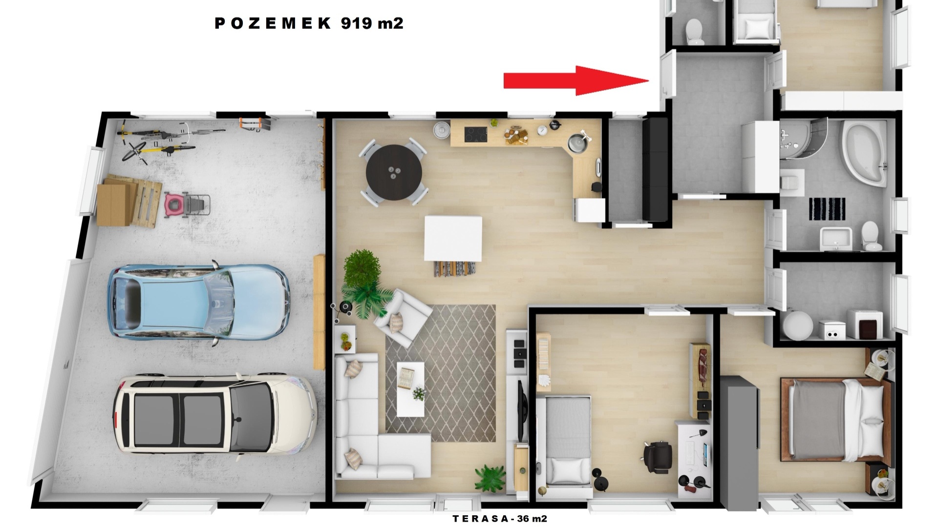 Prodej domu s dvojgaráží, 179 m², Velká Hraštice
