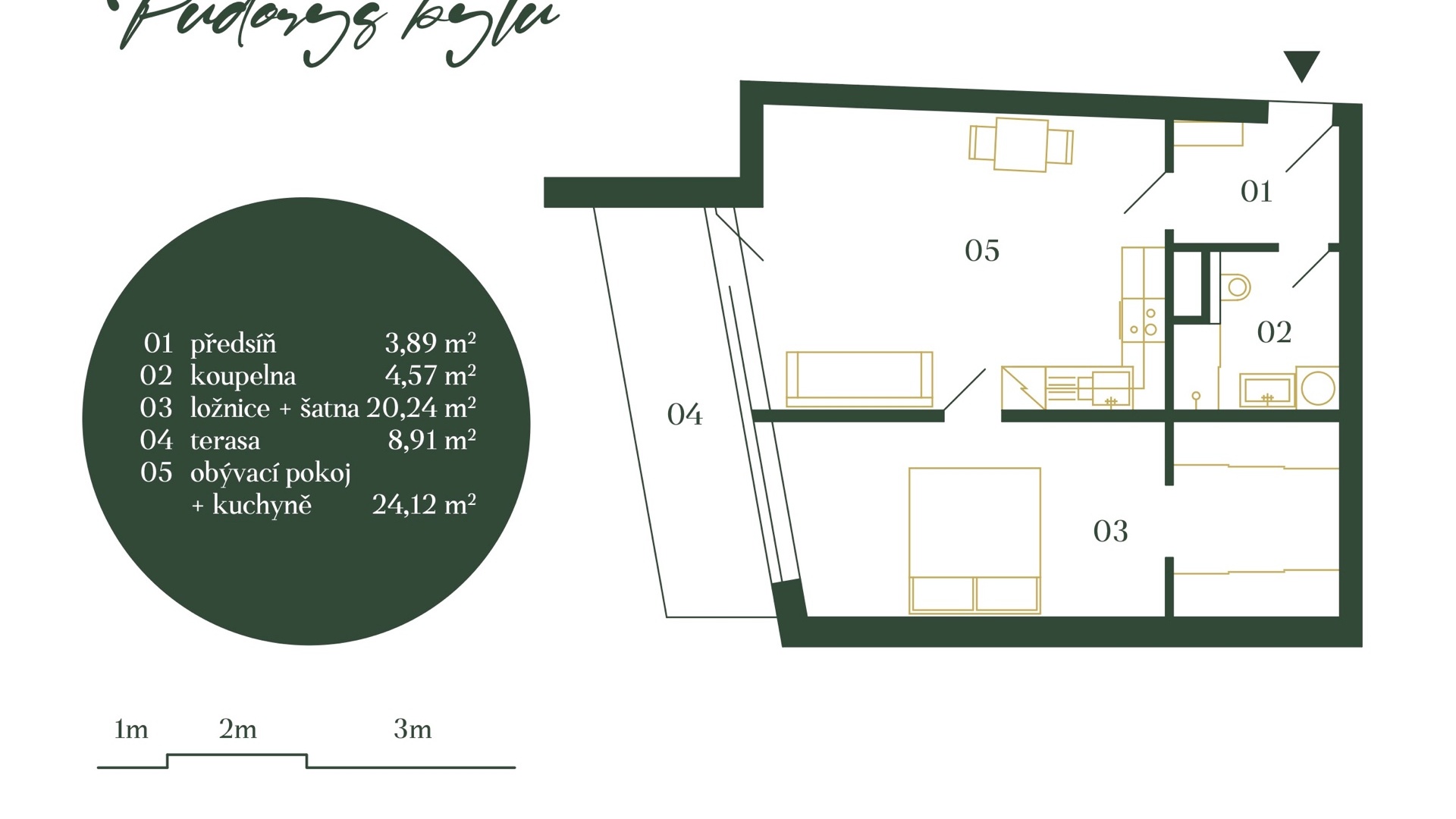 Prostorný byt 2+kk s parkovacím stáním, velkou terasou a šatnou v Žabovřeskách