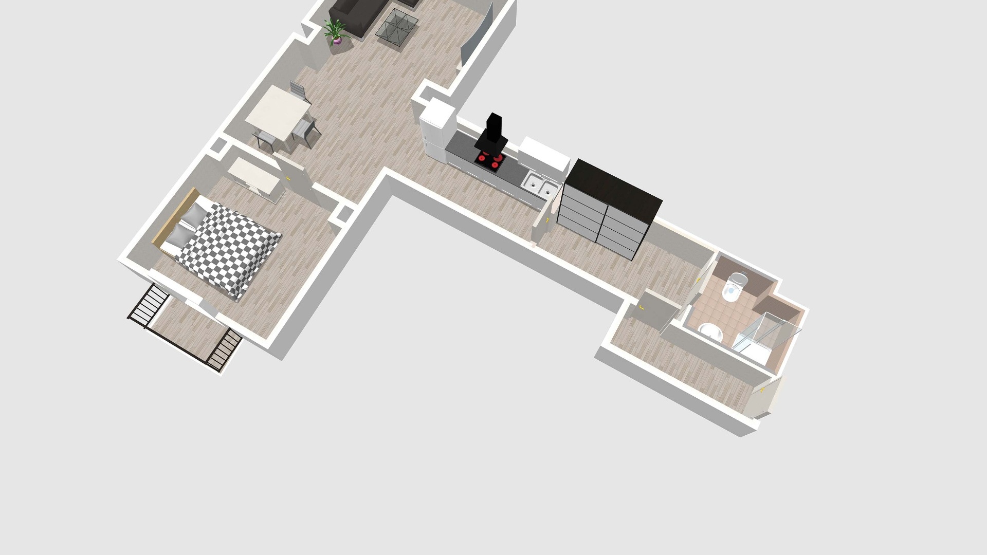 Pronájem rekonstruovaného bytu 2+kk s balkonem 61m², Milovice - Mladá