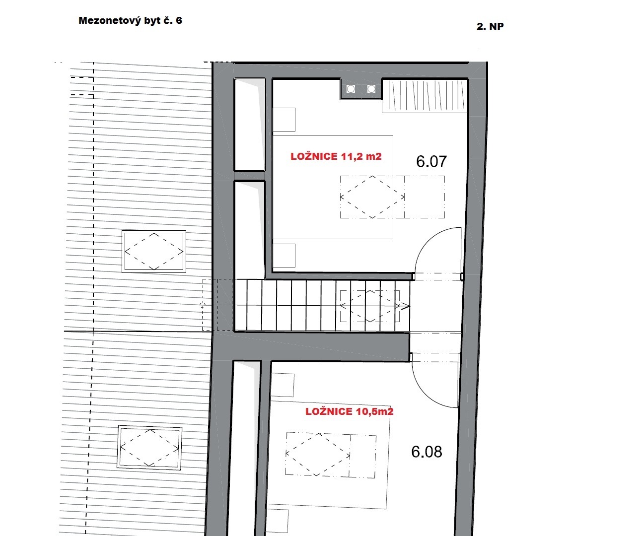 Pronájem mezonetového bytu 3+kk s předzahrádkou, 97 m², Praha - Horní Počernice