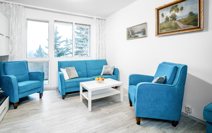 Světlý byt 2+1, 53 m2 s výhledem na Ještěd - Liberec, Králův háj