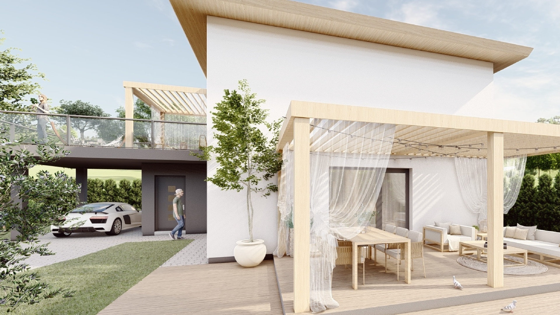 Novostavba patrového rodinného domu 4+1, s terasou, balkonem a stáním pro auto v Milíkově