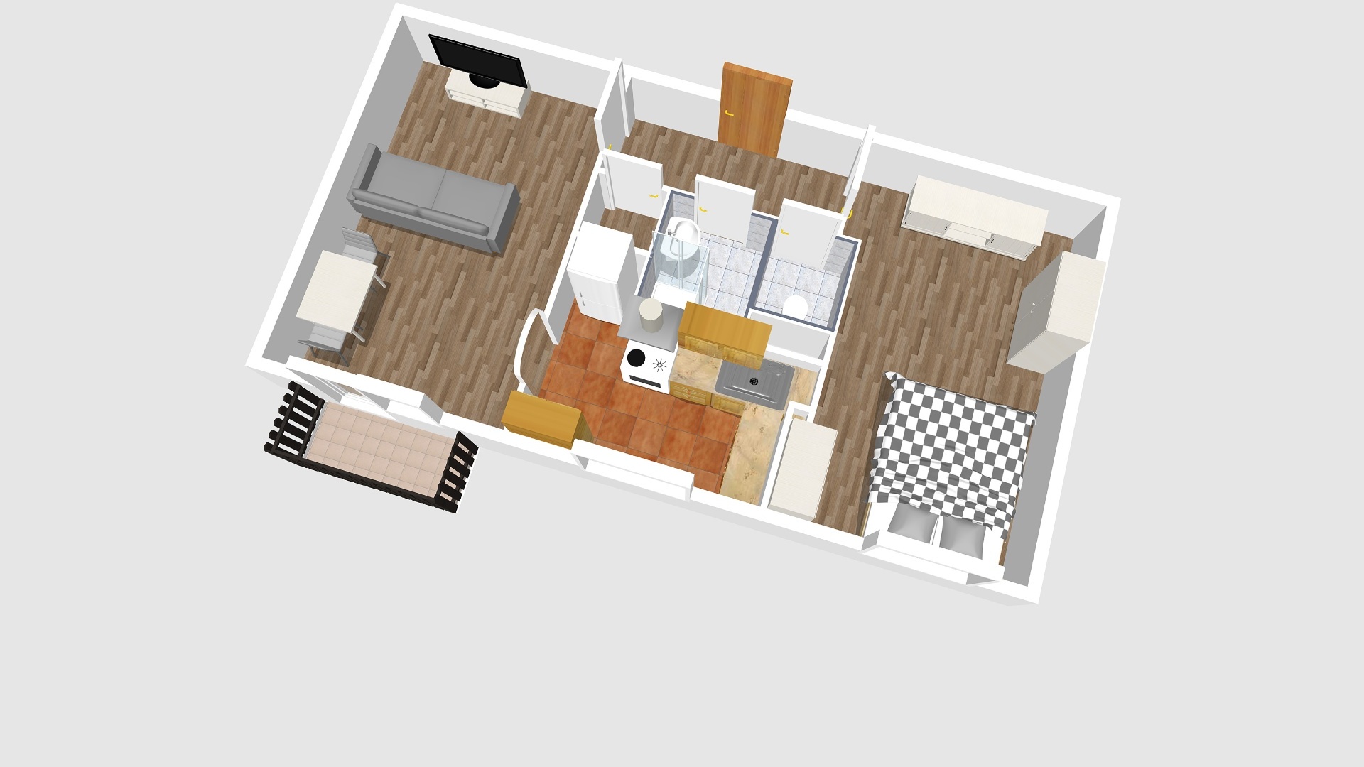 Pronájem bytu 2+1 s balkonem 42 m²,  Milovice - Mladá