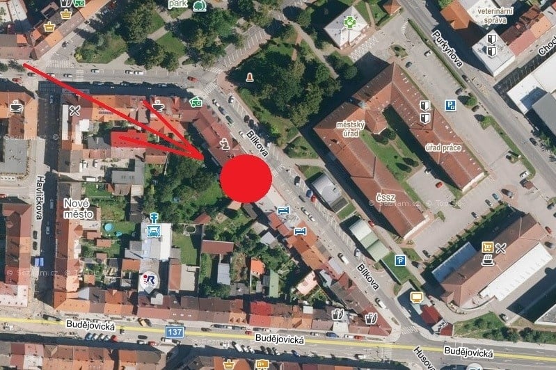 Pronájem nebytového prostoru 27 m² v centru města - Tábor, ulice Bílkova