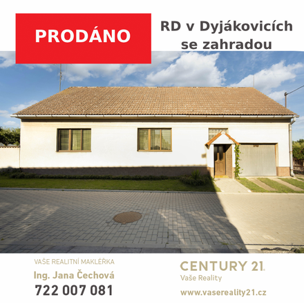 Prodej rodinného domu 3+1, Dyjákovice