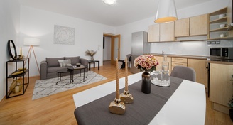 Prodej bytu 2+kk 51,82 m² s terasou 28,75 m² a parkovacím stáním - Liberec XXIII-Doubí