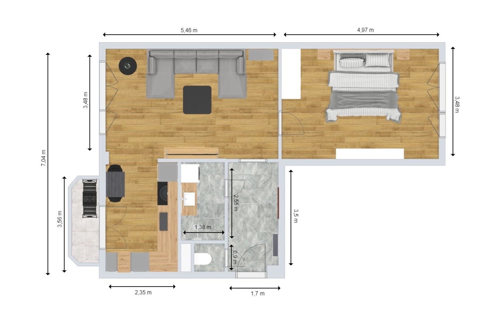 Prodej nádherného bytu 2+kk, 56m² - Třinec, Lyžbice
