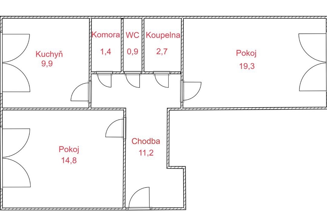 Pronajem zrekonstruovaného bytu 2+1, 62 m², Praha - Vršovice