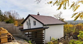 Prodej nového rodinného domu s výhledem na řeku, 94 m² s pozemkem 183 m², Chrást, okr. Plzeň-město