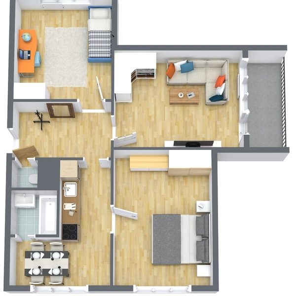 421 3D Floor Plan