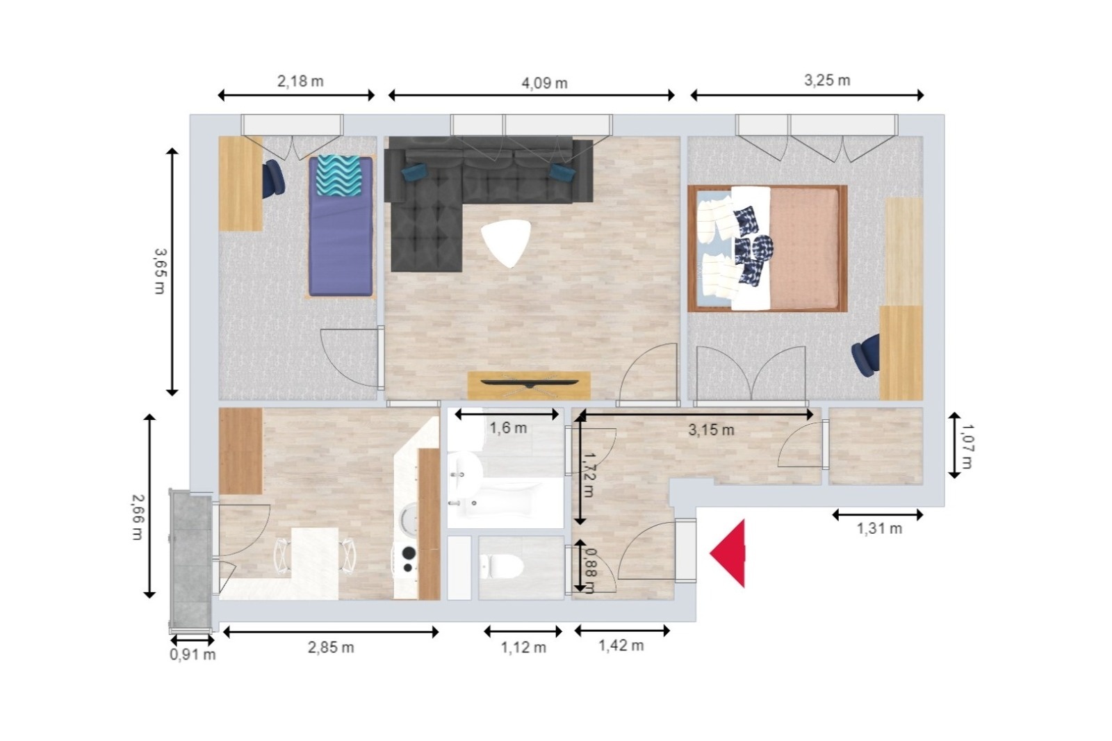 Prodej bytu 3+1, 56m² - Anenská, Frýdek-Místek