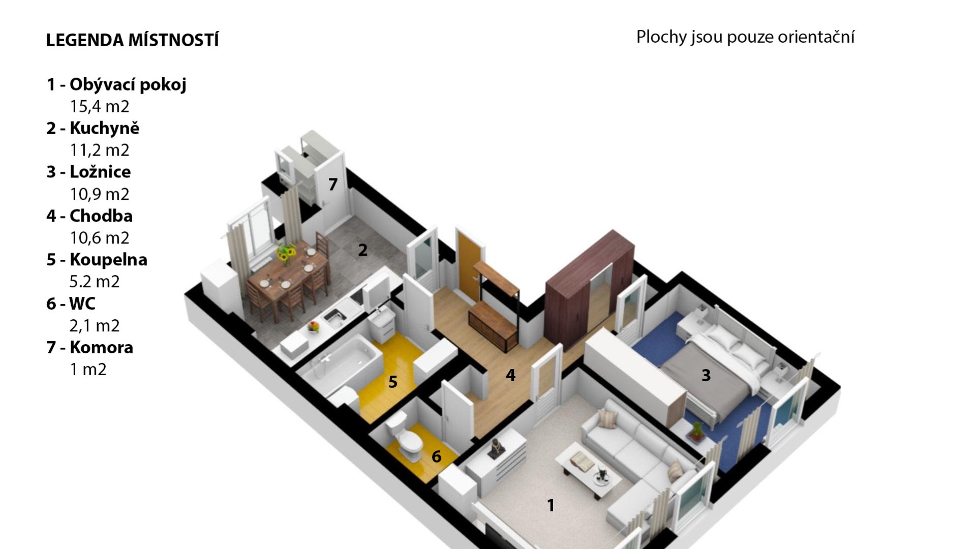 Pronájem bytu 2+1 (58,5m²) v Lovosicích
