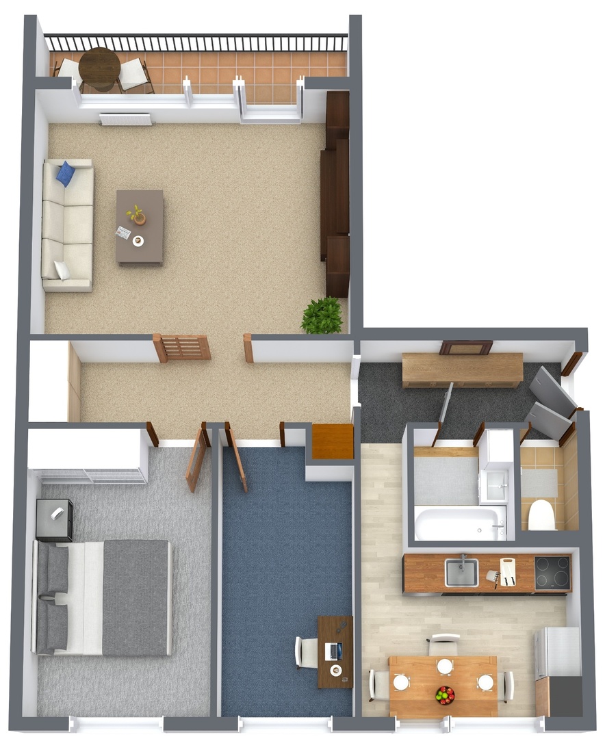 852 3D Floor Plan