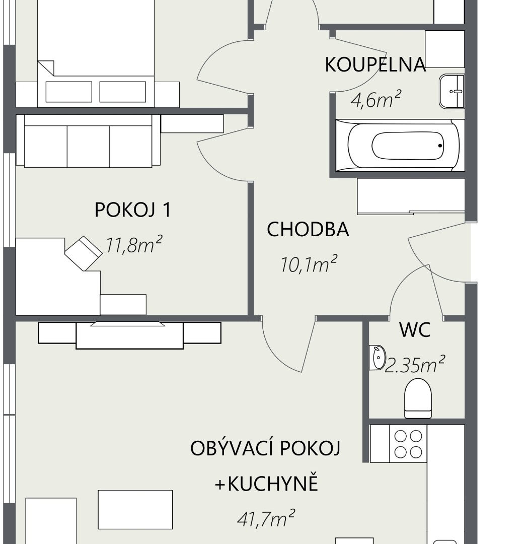 Prodej bytu 4+kk, 99m², Plzeň - Křimice