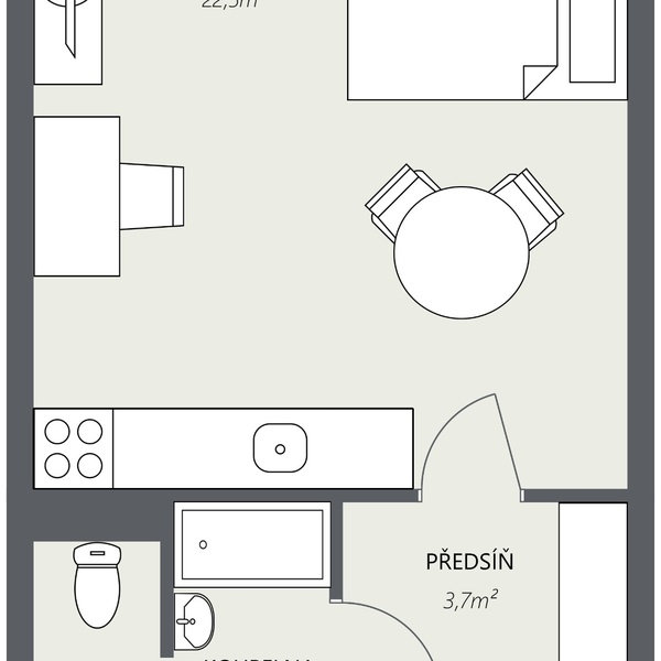 285 - 1. Floor - 2D Floor Plan