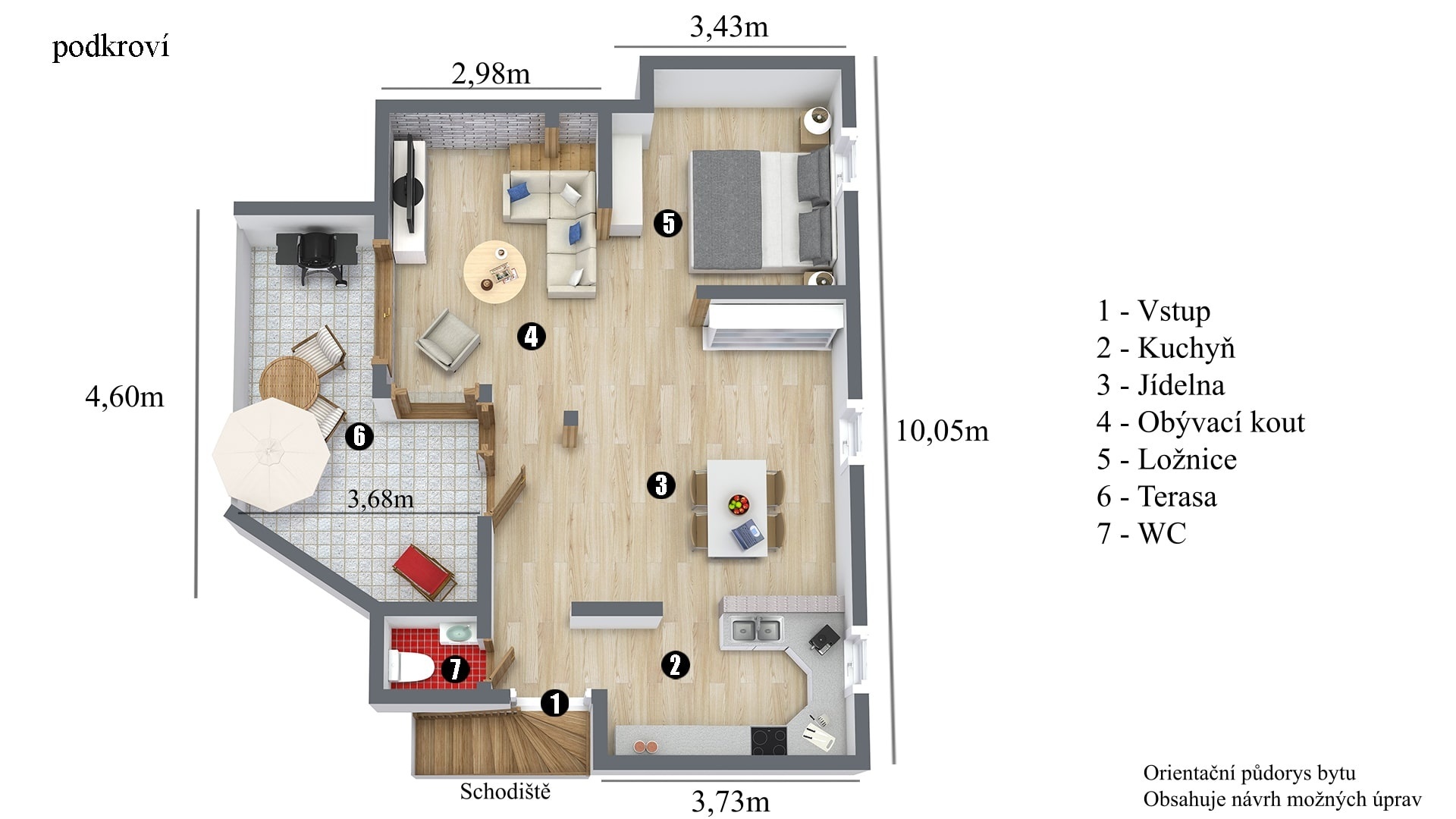 Prodej mezonetového bytu 3+kk s terasou v OV, 90 m² v Mostě