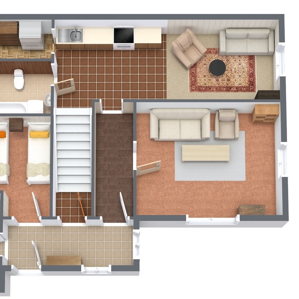 798 - 1. Floor - 3D Floor Plan