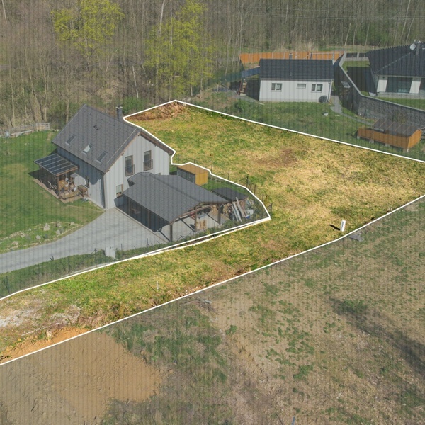 Prodej stavebního pozemku s projektem pro rodinný dům 1103 m² , Hořanská cesta, Most