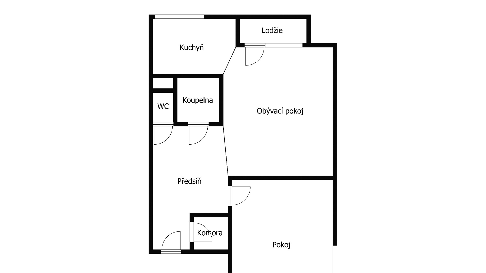 Pronájem opravdu velkého bytu 1+1,  61 m² s balkónem a sklepem - Poděbrady II