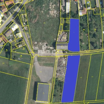 Vojnice u Olomouce  - Těšetice , prodej dvou stavebních pozemků  3 691 m2, k.ú. Vojnice u Olomouce