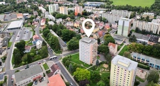 Světlý byt 1+1 s krásným výhledem a dvěma balkóny - 45,5 m² - Děčín III-Staré Město