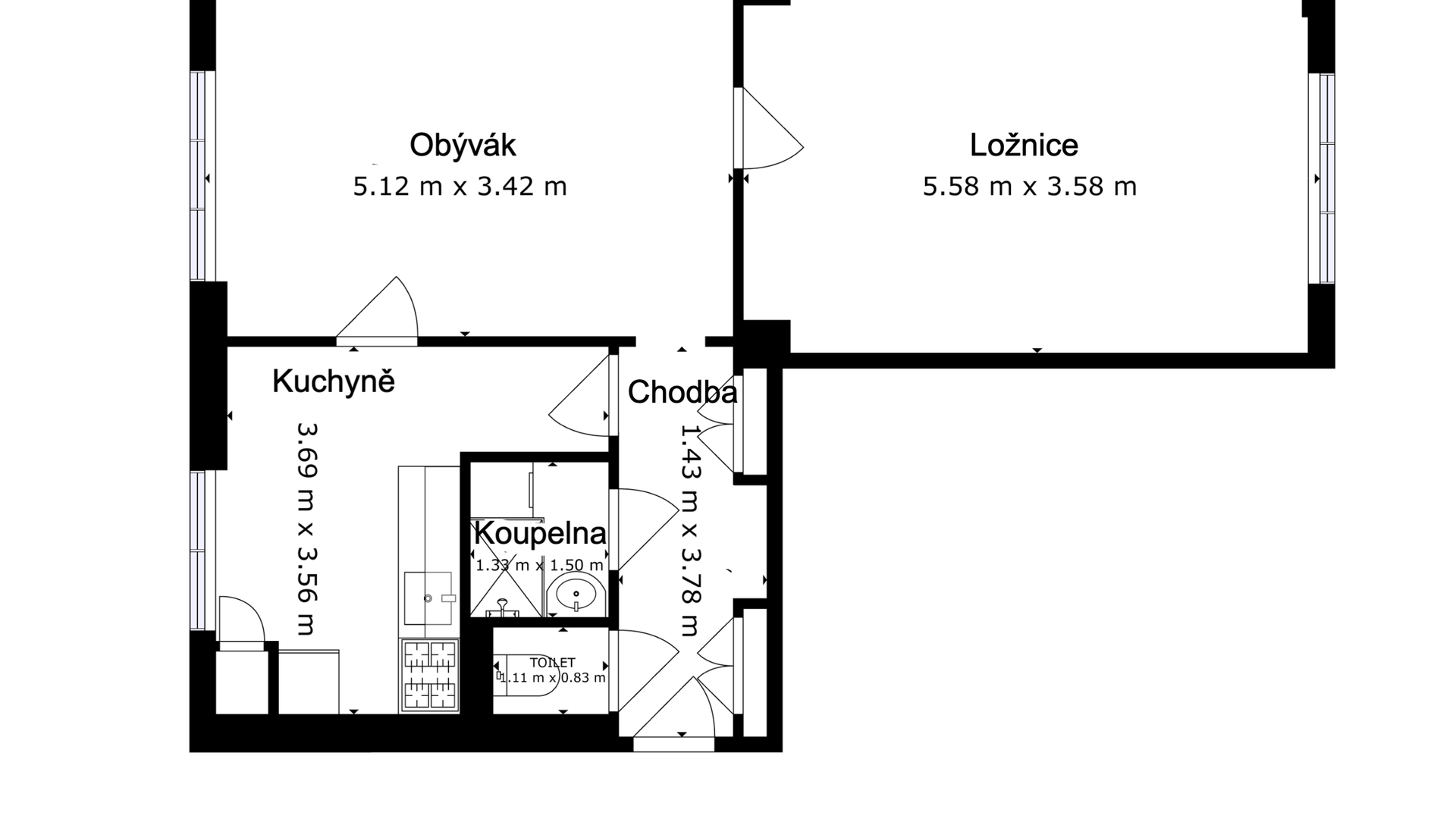 Prodej, Byty 2+1, 62m² - Svitavy - Předměstí