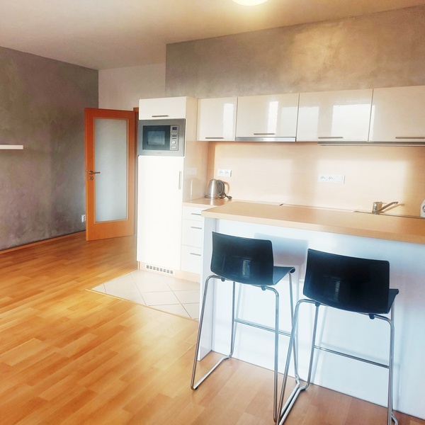 Pronájem moderního bytu o dispozici 1+kk s lodžií (40 m2), Praha 5 - Nový Zličín