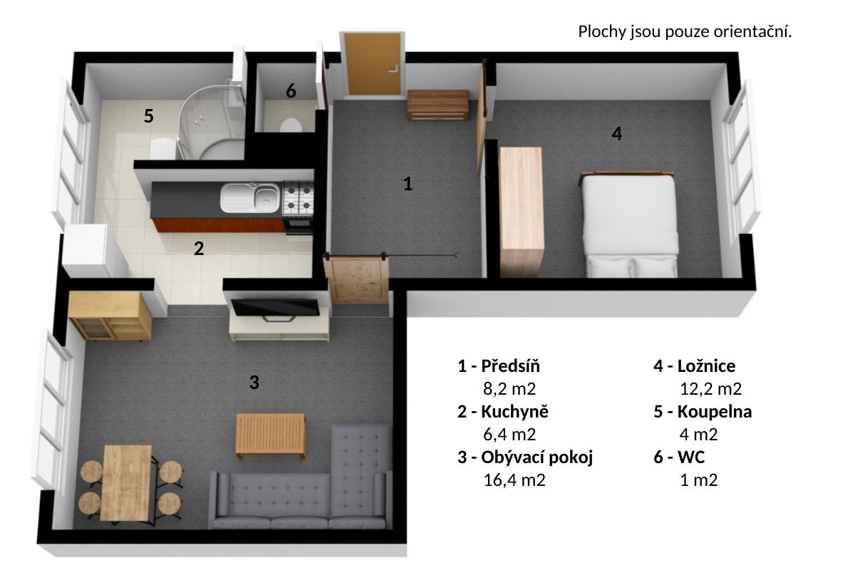 Prodej bytu 2+1, 49 m² - Bukovany