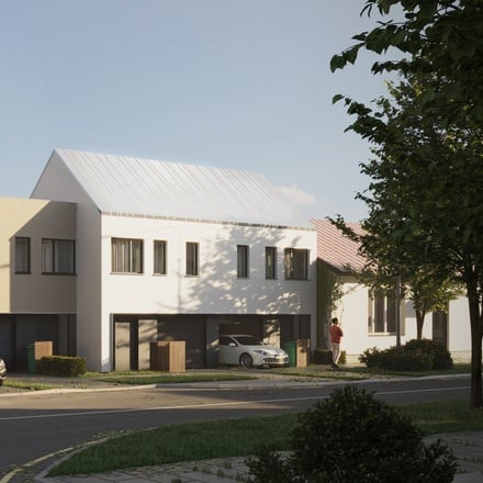 Prodej, Nízkoenergetické dvoupodlažní rodinné domy 145 m2, pozemek 152 m² - Olšany u Prostějova