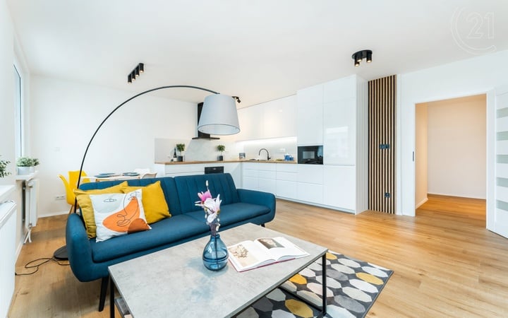 Prodej nového bytu 3+kk (72 m²) s lodžií (7 m²) a sklepem (4 m²) - Praha - Stodůlky