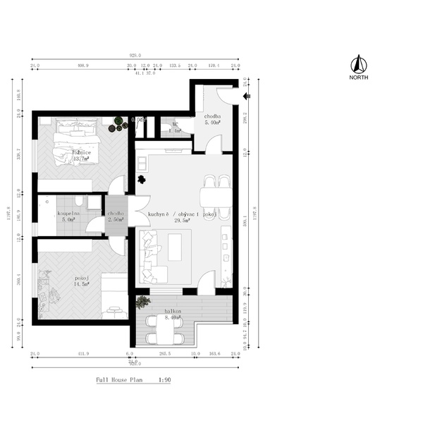 1-2DFull House Plan 3