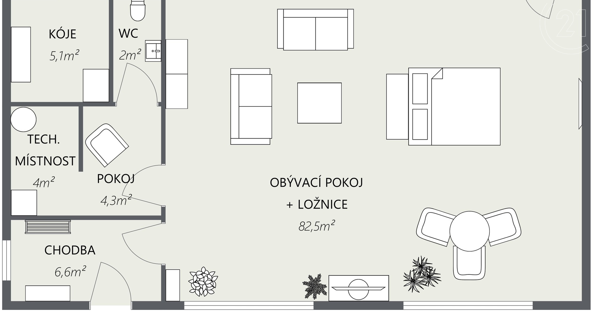 Prodej luxusního bytu 2+1, 120 m² s předzahrádkou a parkovacím stáním-Chotěšov, okres Plzeň