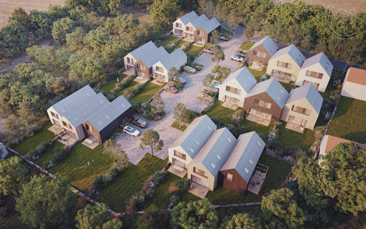 Prodej pozemku s projektem pro výstavbu domů k bydlení, 5 260 m² - Čečelice