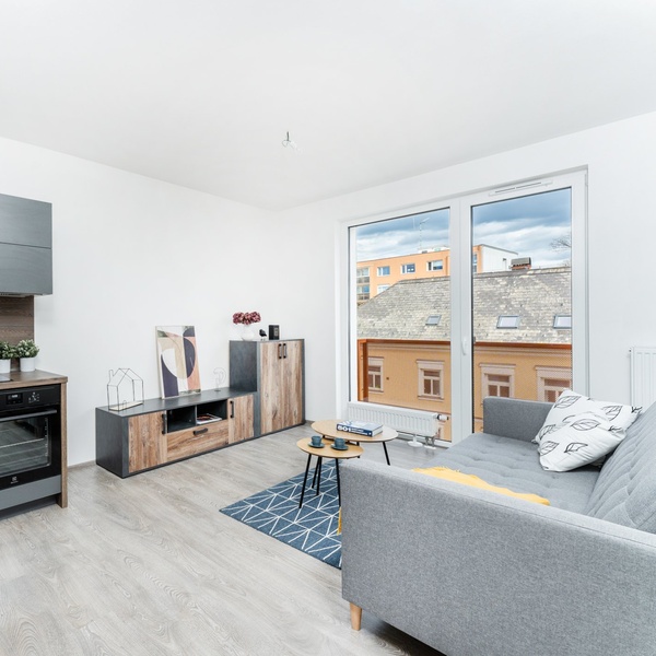 Prodej nového bytu 1+kk (37 m²) - Liberec IV-Perštýn