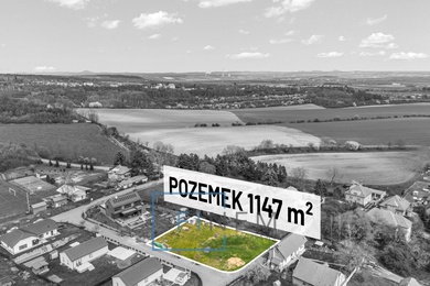 Zasíťovaný stavební pozemek 1147 m² v obci Jeviněves, Ev.č.: 00148