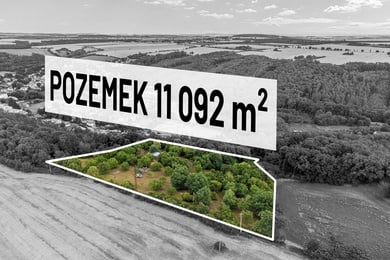 Stavební pozemek 11 092 m² v obci Otvovice, okres Kladno, Ev.č.: 00241