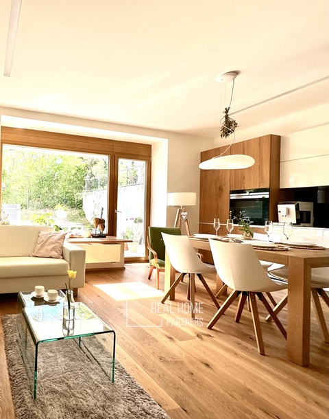 Prodej cihlový byt - novostavba 3+kk, zahradou 300 m2, venkovní 2x stání, Rezidence Neptun, Brno - Kníničky