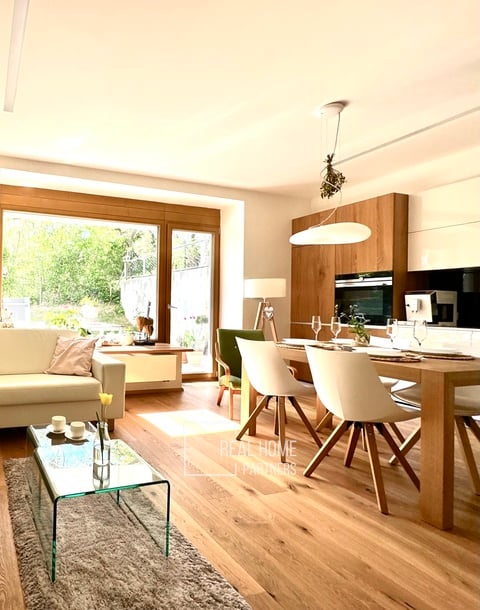 Prodej cihlový byt - novostavba 3+kk, zahradou 300 m2, venkovní 2x stání, Rezidence Neptun, Brno - Kníničky