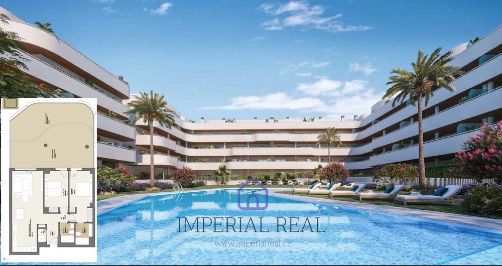 Apartmán 2+kk s obrovskou terasou – Torrox Costa (F1)